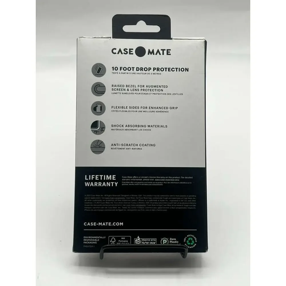 Case-Mate Tough Black Case for iPhone 13 Pro Shock Absorbing Phone Cover